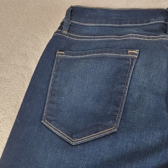 Frame Le Skinny De Jeanne Fellah Slit Rivet Clean Denim Blue Jeans Sz 31 NEW - Picture 8 of 16